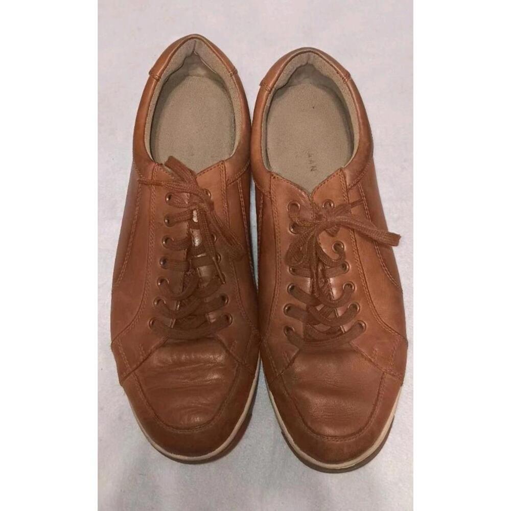 Cole Haan Leather Sneakers Mens Size 12 Brown Tie Strings - Picture 2 of 8